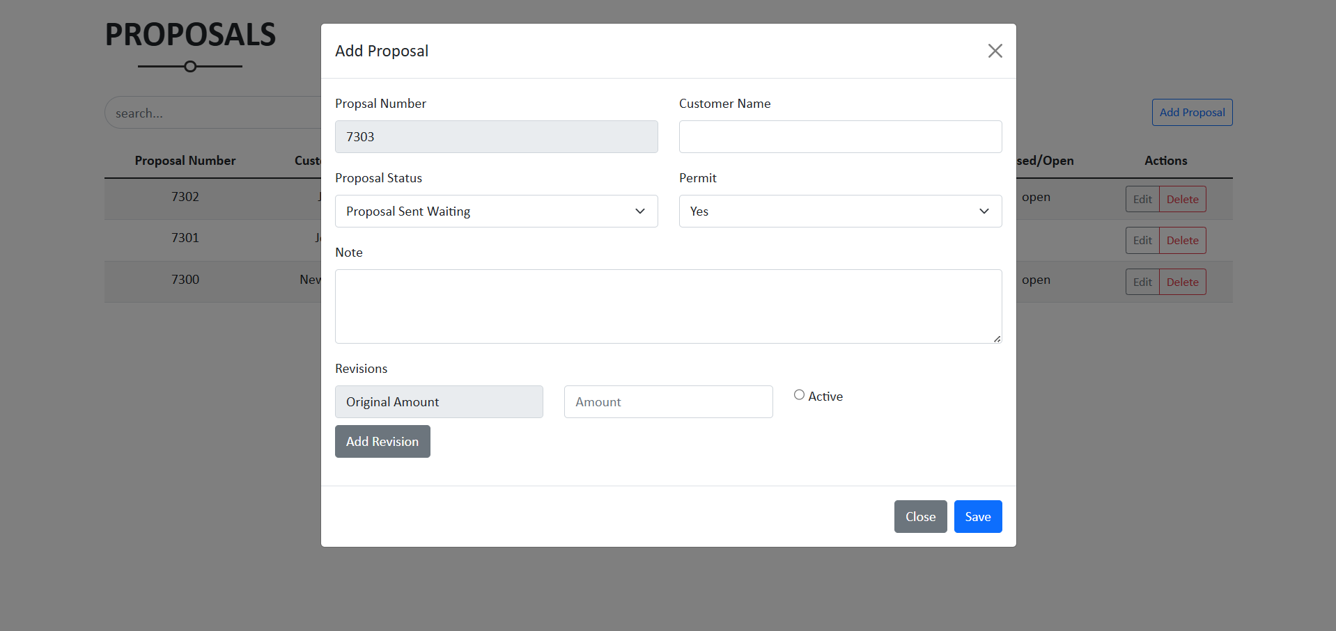 Add Proposal